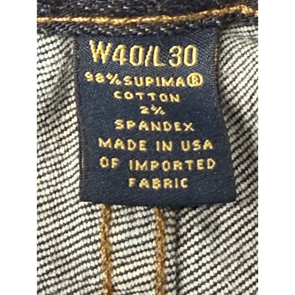 Brooks Brothers 1818 Denim Mens Dark Wash Supima Cotton Jeans 40x30 USA (HH25)